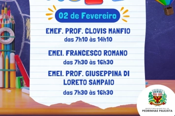 RETORNO DAS AULAS DA REDE MUNICIPAL DE ENSINO DE PEDRINHAS PAULISTA.