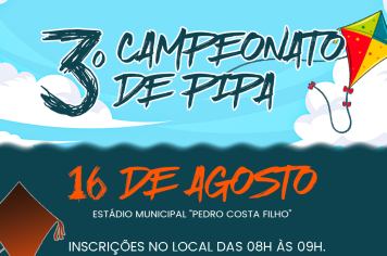 VEM AÍ 3º CAMPEONATO DE PIPA DE PEDRINHAS PAULISTA.