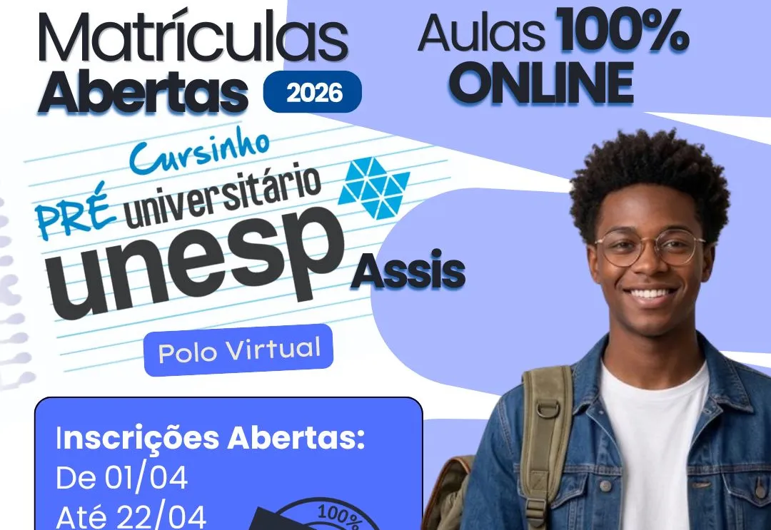 UNESP ABRE INSCRIÇÕES PARA CURSINHO ONLINE PRÉ-UNIVERSITÁRIO!