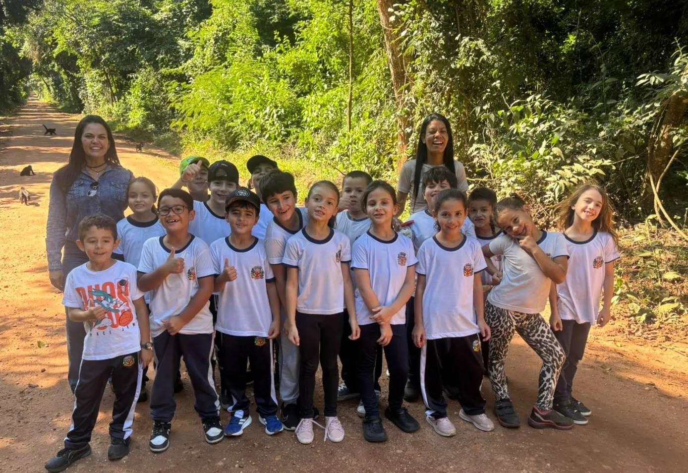 ALUNOS DA EMEF CLÓVIS MANFIO PARTICIPAM DE VISITA EDUCATIVA À MATA CILIAR.