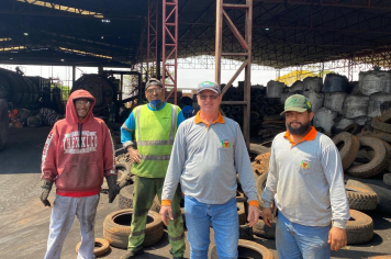 PREFEITURA DE PEDRINHAS PAULISTA RECOLHE MAIS DE 3 TONELADAS DE PNEUS INSERVÍVEIS EM NOVA ETAPA DE COLETA AMBIENTAL.
